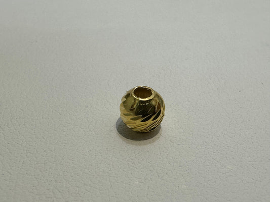 Balin Adiamantado De Plata Dorada #5mm