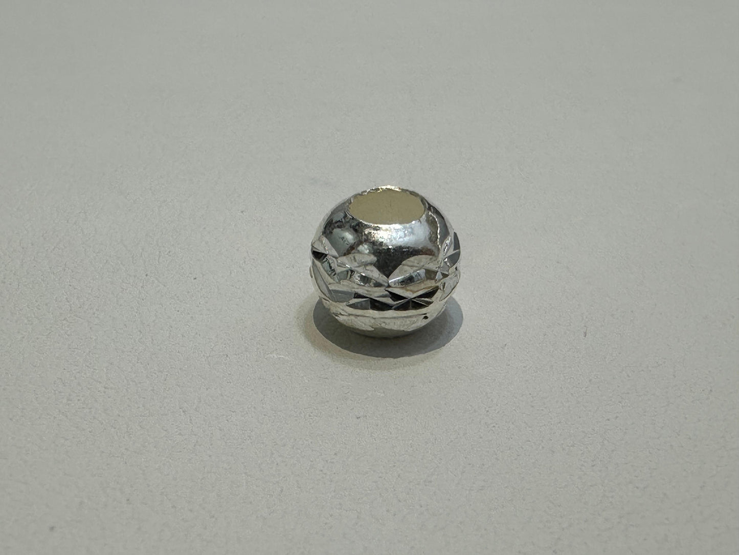 Balin Adiamantado Piña De Plata #6mm