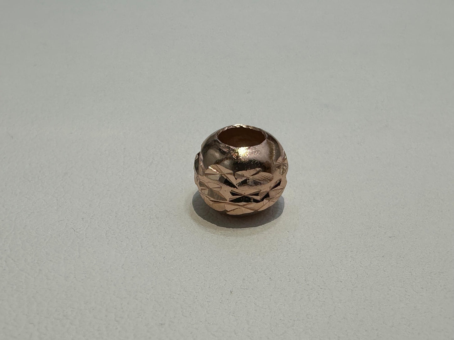 Balin Adiamantado Piña De Plata Rosa #4mm